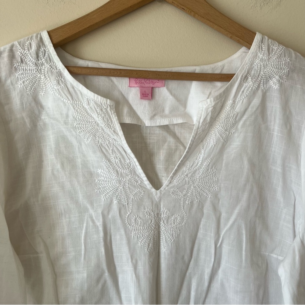 Lilly Pulitzer Elina Tunic Size Large White - Picture 5 of 8